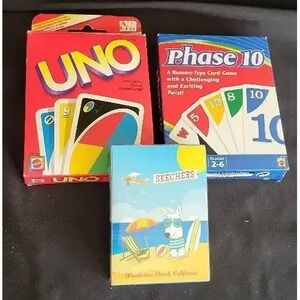 UNO, Phase 10 and Skechers Card Games